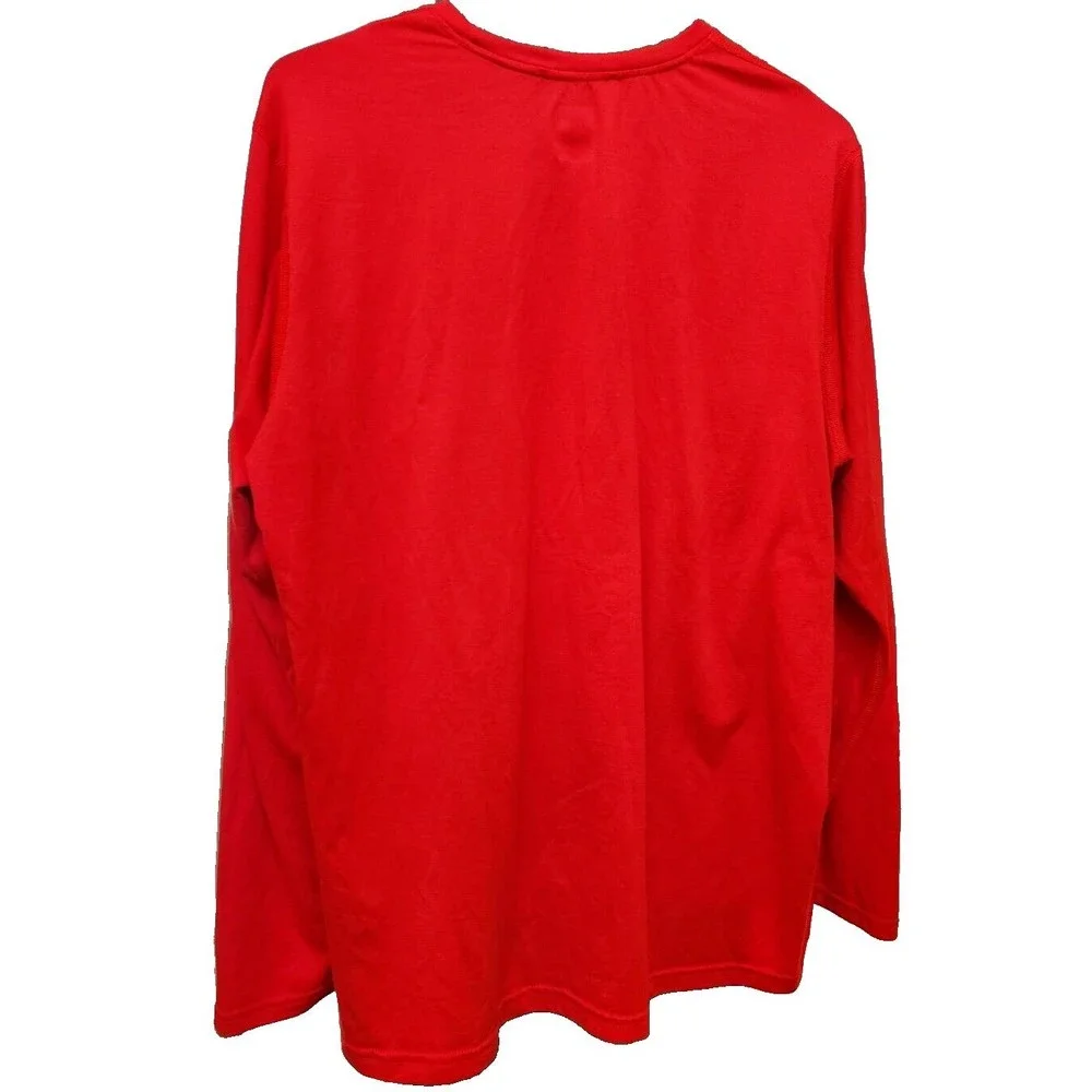 The North Face Poly Long Sleeve Shirt Red/Orange XL Athletic Workout Sports